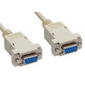 InLine Nulmodem kabel, DB9 V/V, geassembleerd type, 2m, beige
