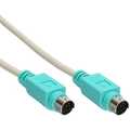 InLine PS/2 kabel,  M/M, beige/groen, 2m