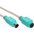 InLine PS/2 kabel,  M/V, beige/groen, 2m