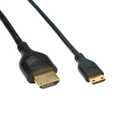 InLine® HDMI Super Slim Cable with Ethernet A-C male black gold plated, 0,5m