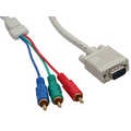 InLine Monitorkabel,  15-pins HD Male naar 3x Tulpplug rood, groen, blauw, 3m