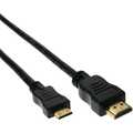 InLine HDMI Mini kabel,  High Speed HDMI kabel, type A M/type C M, verguld, 3m