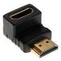 InLine HDMI adapter,  Male/Female, neerwaarts haaks, vergulde contacten