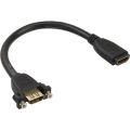 HDMI Adapter Cable Type A female to A female with flange gold plated 4K2K 0.2m