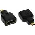 InLine  HDMI Adapter, HDMI A Female naar HDMI D Male, vergulde contacten