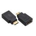 InLine HDMI adapter,  HDMI A Female naar HDMI C Male, vergulde contacten