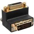 InLine DVI-I adaptor, 90� angled, digital + analog, 24+5 M/F, black