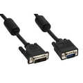 InLine DVI-A kabel  12+5 Male naar 15-pins HD Male VGA, 2m