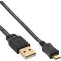InLine  Micro-USB 2.0 Flatkabel, USB-A Male an Micro-B Male, 1m