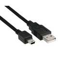 InLine USB 2.0 Mini-Kabel,  Male A an Mini-B Male (5pol.), zwart, 0,5m