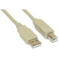 InLine USB 2.0 kabel,  beige, AM/BM, 2m