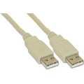 InLine USB 2.0 kabel,  beige, AM/AM, 2m