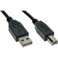 InLine USB 2.0 kabel,  zwart, AM/BM, 0.5m