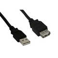InLine USB 2.0 kabel,  zwart, A M/V, 0.5m