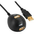 InLine USB 2.0 kabel met standaard,  zwart, AM/AF, 2m