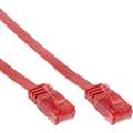 InLine Platte patchkabel,  UTP, Cat. 6, rood, 3m