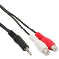 InLine Audiokabel,  2x Tulp V naar 3.5mm M stereo, 5m