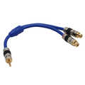 InLine Audiokabel,  Premium, vergulde contacten, 2x Tulp contraplug naar 3.5mm M, 0.25m
