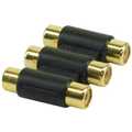 InLine Audio adapter,  3x Tulp contraplug/contraplug, vergulde contacten