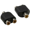 InLine Audio adapter,  1x Tulp contraplug naar 2x Tulp contraplug