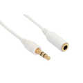 InLine Audiokabel,  3.5mm M/V, Stereo, wit/goud, 3m