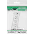 InLine® Socket strip, 5-way earth contact CEE 7/3, white, 1.5m