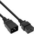 InLine® power cable C19 / C20 3-pin IEC male / female black 3m