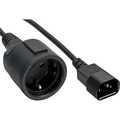 InLine® Power Cable C14 plug to German Type F socket black 0.5m