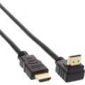 InLine High Speed HDMI Cable with Ethernet, angled, 2m