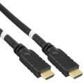 InLine Active HDMI Cable with Ethernet, M/M, black, golden contacts, 40m