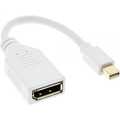 InLine® Mini DisplayPort male to DisplayPort female cable, 4K2K, white, 0.15m