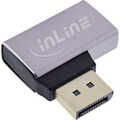 InLine DisplayPort 1.4 adapter, DisplayPort plug / socket, 90° left, 8K