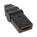 InLine HDMI Adapter Type A female / Miccro D male swing type gold plated