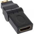 InLine HDMI Adapter HDMI A female to HDMI C male swing type gold plated