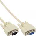 InLine VGA kabel,  beige, 15HD M/V, 5m