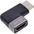 InLine® HDMI adapter, HDMI A plug / socket, 90° right, 8K UHD