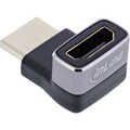 InLine® HDMI adapter, HDMI A plug / socket, 90° up, 8K UHD