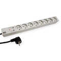 19 inch 8-voudige PDU Belgie Frankrijk  met overspanningsbeveiliging 2m