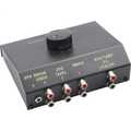 Audio manual selector switch, 4-fold, Cinch and 3.5mm jack