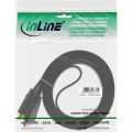 InLine HDMI Flat Cable High Speed Cable with Ethernet, gold plated, black 0,5m