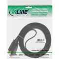 InLine HDMI Flat Cable High Speed Cable with Ethernet, gold plated, black 1,5m