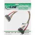 InLine SATA+power supply extension cable, SATA 6Gb/s + Power, M/F 0.5m