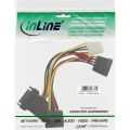 InLine SATA voedingsadapterkabel,  SATA stekker/socket naar 2x SATA M + 5.25Inch (13.34cm) M