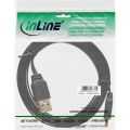 InLine  Mini-USB 2.0 Flatkabel, USB A Male naar Mini Male, 5m