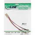 InLine Inline - 3-pins V naar 2x 3-pins M ventilator kabel - 10cm