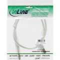 InLine USB 2.0 Kabel,  A an B links abgewinkelt, transparent, 1m