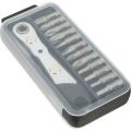 Inline pocket tool set, mini ratchet wrench with 12pcs. bit set