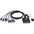 KVM Switch, 2-fach, ATEN CS22U, USB, mit Kabelfernbedienung