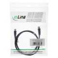 InLine SAT kabel,  2x afgeschermd, 2x F-stekker, >75dB, zwart, 5m