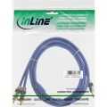 InLine Audiokabel,  Premium, vergulde contacten, 2x Tulpplug naar 3.5mm M, 0.5m